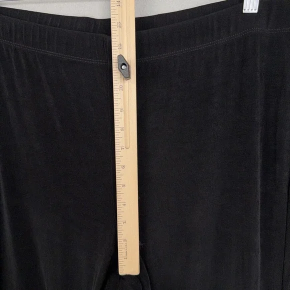 Chicos Pants Womens XL Black Pull On Stretch Straight Leg Acetate Blend Travel - Picture 14 of 16